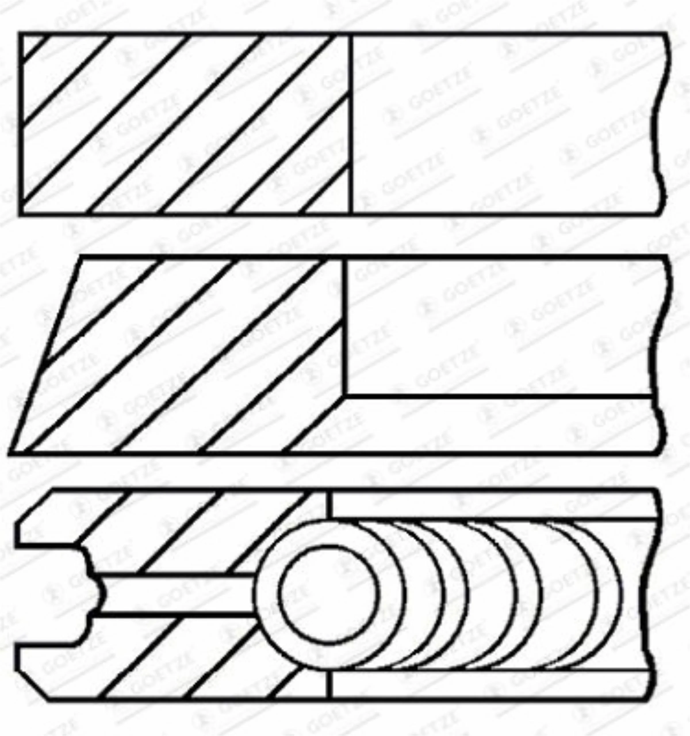 08-439100-10 Ring Set (1 piston) - Image 2